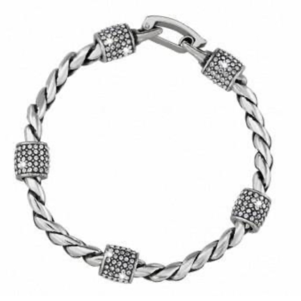 Brighton Silver Textured Twist Bracelet